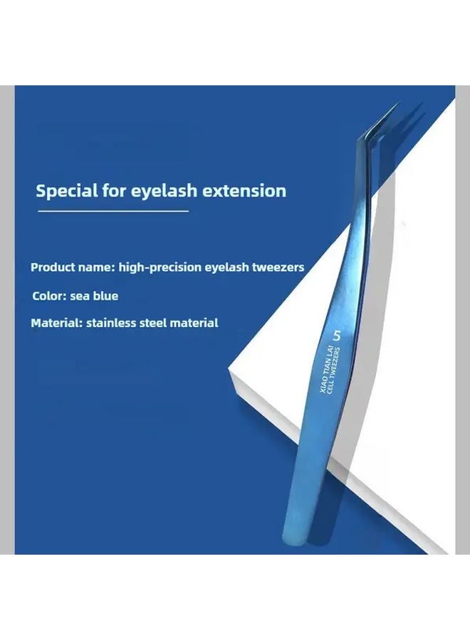 Professional Eyelash Extension Tweezers Stainless Steel Ergonomic Design Extended Tips - Image 2